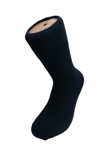 Yerli Üretim Erkek Yün Wool Soket Çorap-siyah Siyah