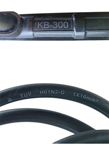 Kablolu Kaynak Pensesi Elektrot Tutucu Kablo Takımı 16 Mm2, 300a, 190 Cm