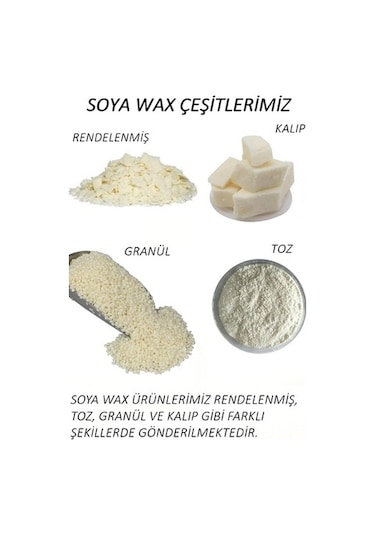 Soya Parafini Soya Wax 500Gr %100Doğal Bitkisel Parafin Mum Yapım (528056648)