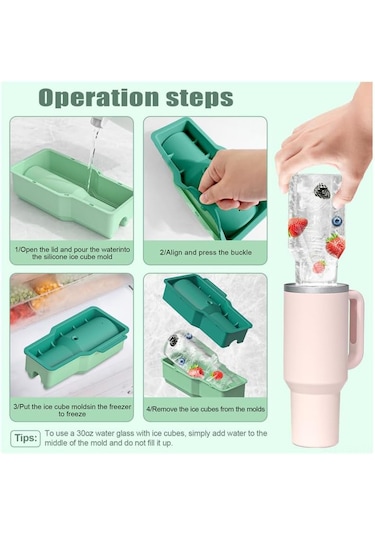 Hfambition Stanley Tam Birleşik Silikon Buzluk Kalıbı - Yemek Grubu, Kolay Çıkarım, Sıcak/soğuk Dayanıklı, Yeşil Çok Renkli