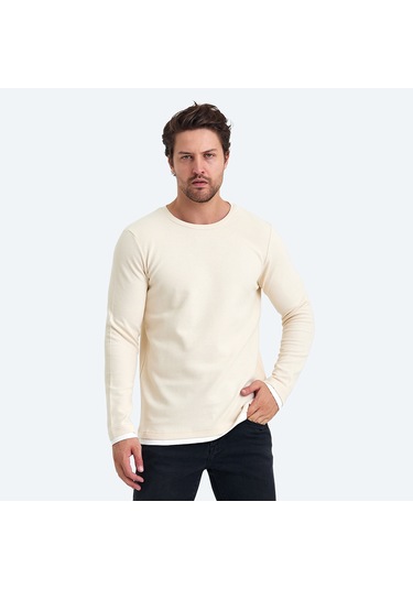 The Crow BRUCE WILLIS Erkek  Ekru Sweatshirt