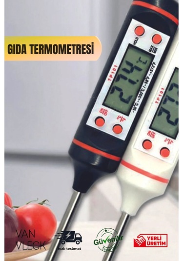 Dijital Gıda Termometresi Et, Süt, Su, Yiyecek Sıcaklık Ölçer