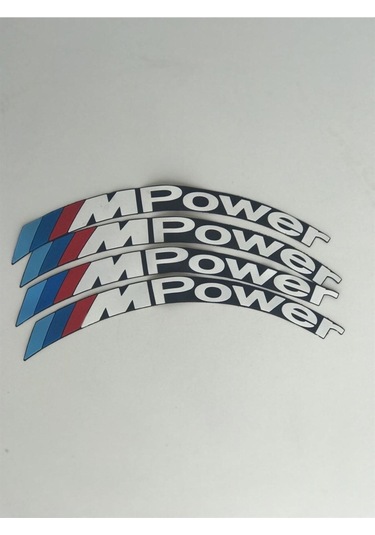 M Performance Beyaz Kalıcı Lastik Yazısı M Power Sticker 4 Kit.