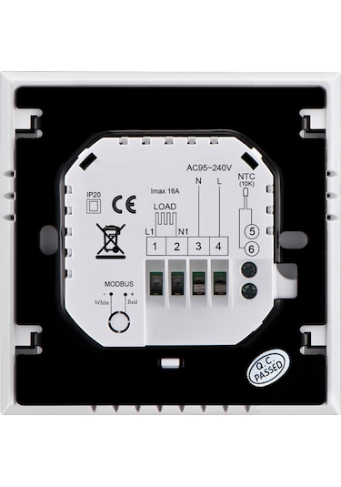 Moveevo Bht-1000-gb Beyaz Radyant Isıtma Termostati, 5+1+1 Günlük Programlama, Akıllı Dokunmatik Kontrol, Wifi Olmadan