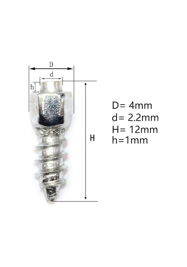 Geeksen 100 Adet Çivili Lastik Vidaları - Kar Ve Buz İçin Mükemmel Çekiş Sağlar Diğer