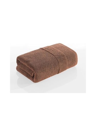 Cotton %100 Banyo Havlusu 50x90 Cm Koyu Kahverengi