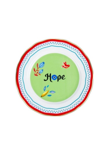 Mamma Mia Hope Yazılı Tabak 22 Cm Çok Renkli