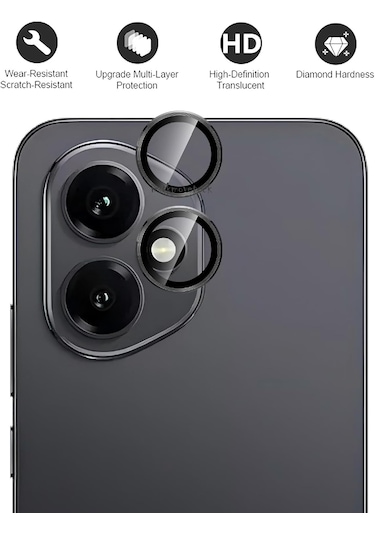 Honor 400 Kamera Lens Koruyucu Temperli Cam Uygulama Aparatlı