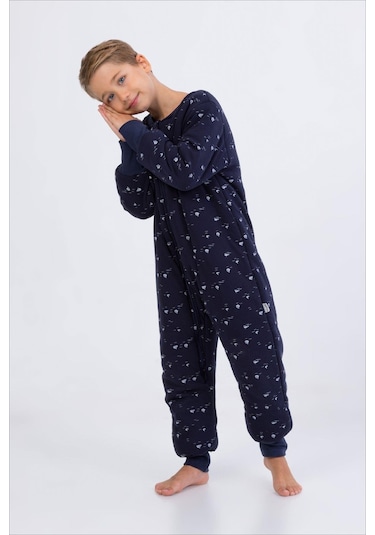 Erkek Çocuk Uyku Tulumu Kalın Elyaf Dolgulu Premium Kalite 2.5 Tog Lacivert
