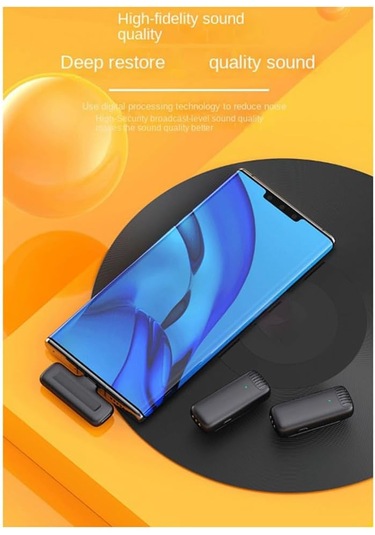 Mini Kablosuz Yaka Mikrofonları Tak Ve Çalıştır Gürültü Azaltma