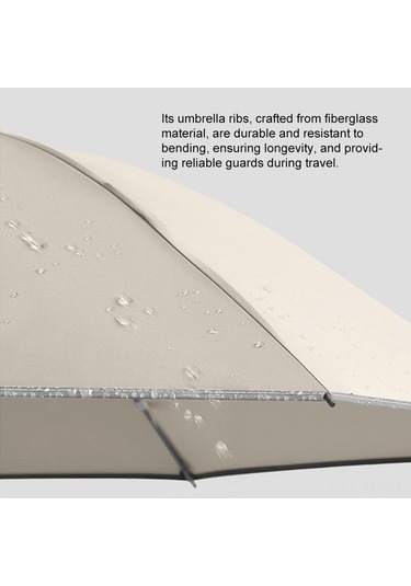 Novahub 10 Çubuklu Otomatik Kapanır Seyahat Şemsiyesi, Karabinalı, Erkek Kadın İçin Taşınabilir Şemsiye