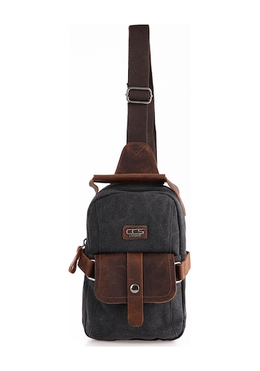 Ççs 51396 Kanvas Omuz Askılı Çapraz Çanta Siyah