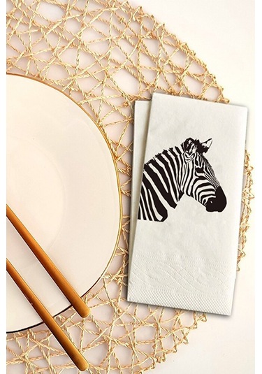 Zebra Baskılı Peçete 100 Adet