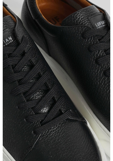 Lufian 111230280 Tommy Erkek Sneaker Ayakkabısı Siyah Beyaz Siyah Beyaz Siyah - Beyaz