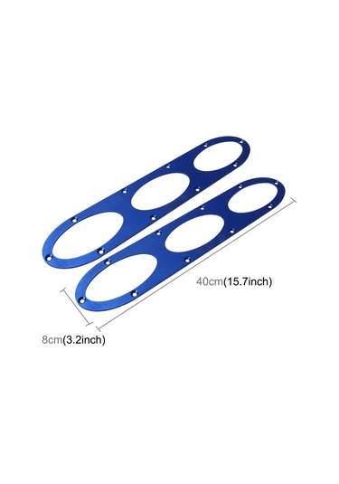 2 Adet Çarpışma Önleyici Koruma Dekoratif Bar Kuşatma Araba Dekorasyonunun Arkasında Mavi