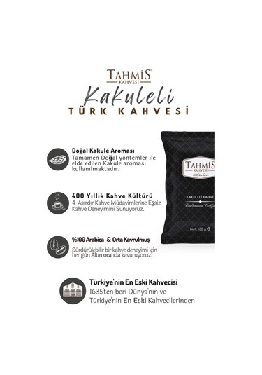 Tahmis Kahvesi Kakuleli Türk Kahvesi 3 x 100 G