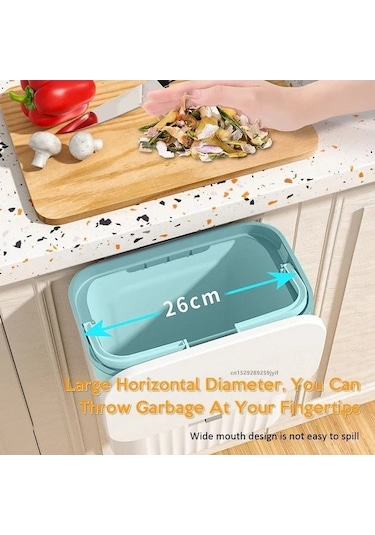 Maoyaya 9l Duvara Monte Çöp Tenekesi Ev Çöp Kutusu Asılı Banyo Çöp Çok Renkli, Pratik Tasarım Çok Renkli