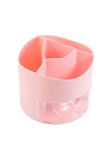 Ganzhoushop Kırtasiye Malzemeleri Düzenleyici Kırtasiye Kullanımı İçin Döner Kalemlik Kalemlik Ofis İçin Basit Ve Şık Tasarım 13.5x13.5x12cm 1paketpembe