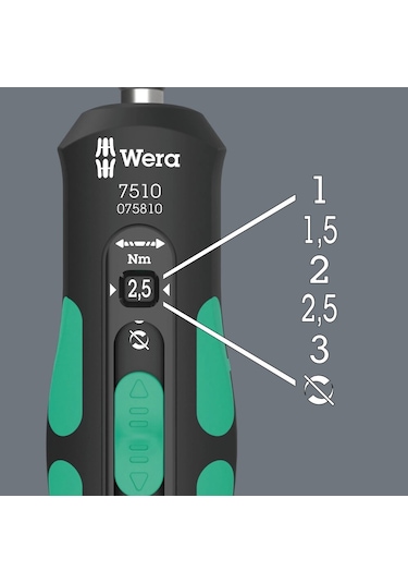 Wera 7510 Kraftform Safe-torque Speed 1-3 Nm