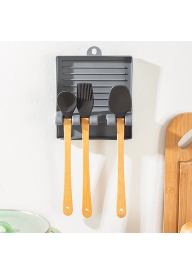 Porsima Org-85 Kaşık Ve Kapak Tutucu Kaşık Kepçe Altlığı Antrasit