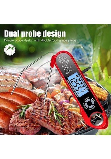 Dinosaurs Store Dijital Et Termometresi -kırmızı