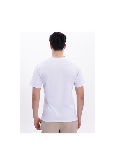 Freemen Erkek/unisex Bisiklet Yaka Basic Tişört %100 Pamuk Beyaz