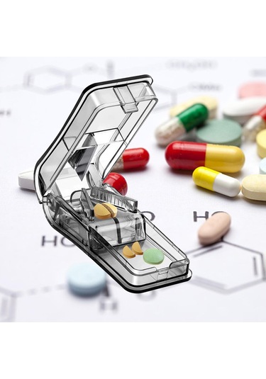 Suntek Magideal Çoklu Hap Kesici Kutusu Kutu Ayırıcı Şeffaf-siyah Siyah - Şeffaf