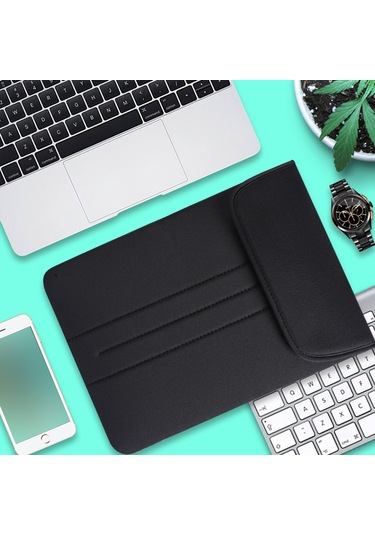 Lemestar 13" Siyah Fom Malzeme Ultrabook Dizüstü Bilgisayar Tablet İç Çantası - Antistatik, Darbe Emici, Pratik Depolama Bölgesi Siyah