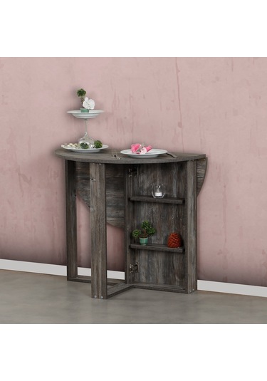 Pasifichome Middle Açılır Kapanır Mutfak Masası Çam / Yuvarlak Yemek Masası