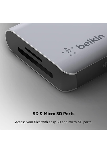 Belkin 7'si 1 Arada Çok Bağlantı Noktalı Usb C Hub 4k Hdmi, Usb-