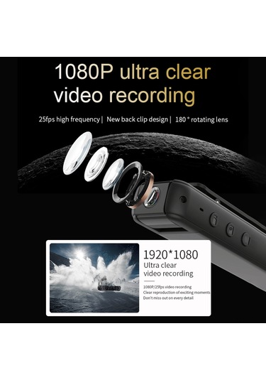 Lemestar "1080p Wifi Vücut Kamerası - Gece Görüşlü, 180 Dönebilir Lens, Bisiklet Montajı İle Profesyonel Kayıt"