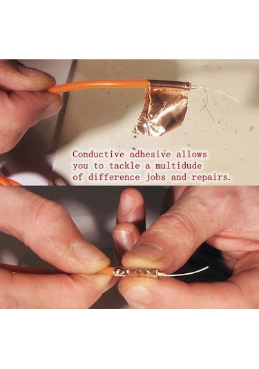 5 Mm x 20 Mt İletken Bakır Folyo Kapton Bandı K. Yapışkanlı Ba...