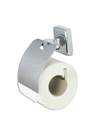 Çelik Banyo Kumru Kapaklı Tuvalet Kağıtlık Krom Renkli