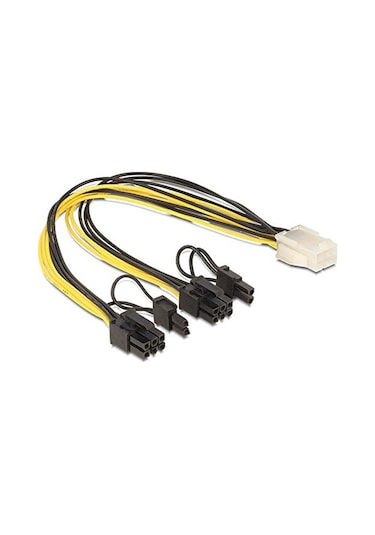 6 Pin To 2 X 8 Pin Pci-E Ekran Kartı Power Çevirici Bakır  Kablo