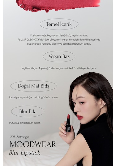 Muzigae Mansion Moodwear Blur Lipstick 008 Revenge
