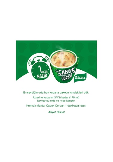 Knorr Kremalı Mantar Çabuk Çorba 12 x 19 G