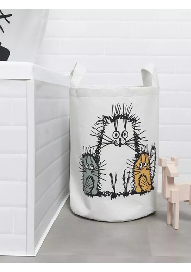 Joyarty Çamaşır Sepeti "tüylü Kediler" 75 Lt. 232772332 Siyah