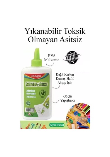 Beyaz Tutkal 60 Gr 1 Adet Keyroad Beyaz Mobilya Tutkalı 60 Gr Ahşap Tutkalı Su Bazlı Çok Amaçlı Beyaz Tutkal