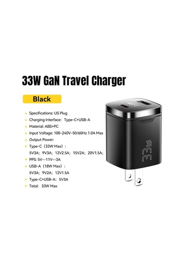 Essageressager 33w Gan Usb C Şarj Cihazı - Pd Hızlı Şarj İphone Uyumlu 16/15/14 Max Pro İpad Xiaomi Poco Samsung Uyumlu Audistribütör Garantili