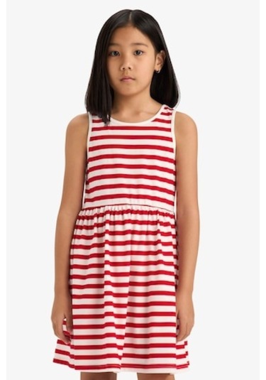 DeFacto Kız Çocuk Bisiklet Yaka Çizgili Kolsuz Yazlık Elbise B4340A825SMRD51