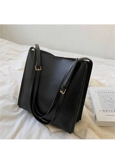 Luckydog Kadınlar İçin Siyah Klasik Desenli Büyük Kapasiteli Pu Çanta - 2020 Sonbahar/kış Modelleri, Tek Bölmeli, Zip Ve Kanca Siyah