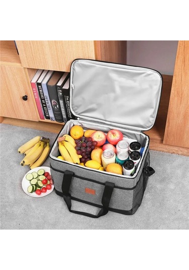 Jialan 35l Büyük Kapasiteli Katlanabilir Soğutucu Çanta gri Gri