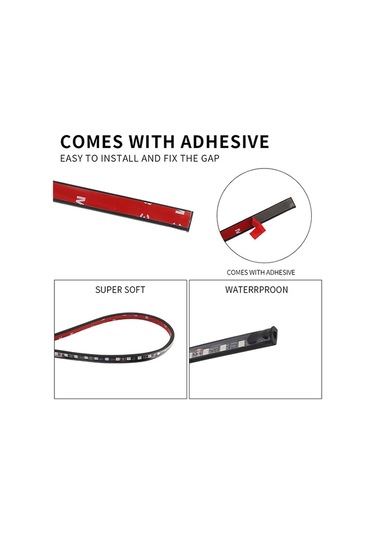 Geeksen Uygulama Kontrollü Akıllı Renk Değiştiren Araç Altı Led Şerit 4'lü Set Tüp Işık Çok Renkli