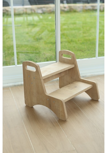 Ahşap Basamak Montessori Çocuk Bebek Banyo Wc Lavabo Merdiven Yükseltici