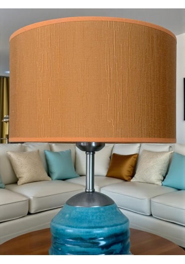 Nara El Yapımı Seramik Abajur Turkuaz