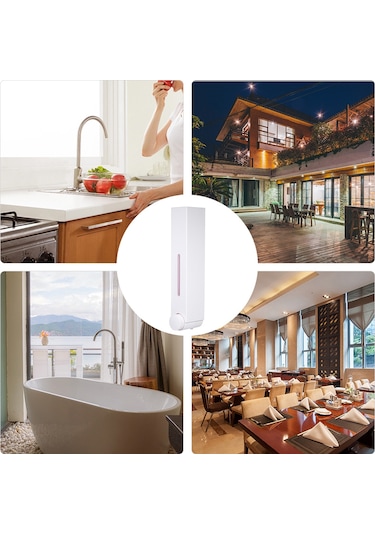 Lemestar Duvar Kurulu Plastik Sabun Dispenseri 420ml - Temizleme Kolay, Boşalma Önleyici, Ev Ve Ticari Kullanım - Beyaz Beyaz