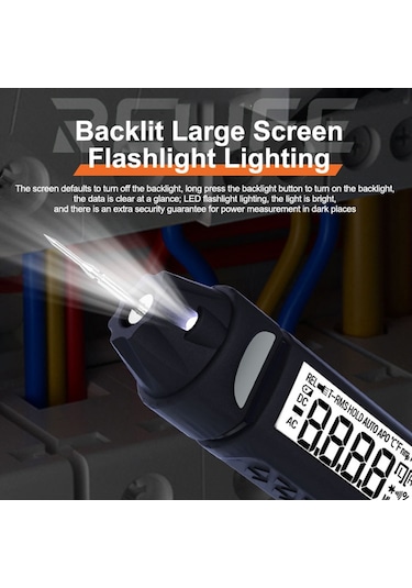 Relıfe Dt-02 Akıllı Kalem Tipi Multimetre El Fenerli Cep Telefonu Bakım Test Cihazı