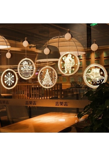 Dancemonkey Noel Dekorasyon Işığı Led Tatil 3d Asılı Lamba Pille Çalışır Geyik Geyik Figürü İle Led Aydınlatma Gün Işığı