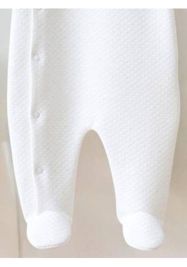 Miomini Baby Kız Bebek Yakalı Patikli Çiçekli Tulum-14959 Ekru