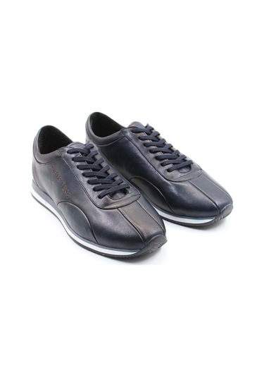 Hakiki Deri Erkek Spor Ayakkabı 154mabnt Lacivert